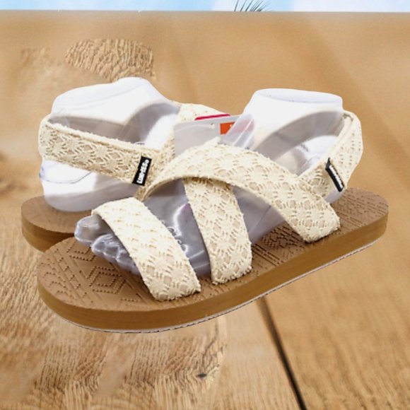 LUK*EES Oatmeal Colored Sandals NWT Womans Size 10 - Picture 5 of 8